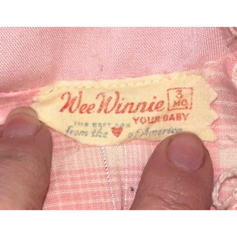 Vintage Baby Girl 4pcs Pink Lace Dresses, Jacket, & Bloomers- Wee Winnie & Bryan
